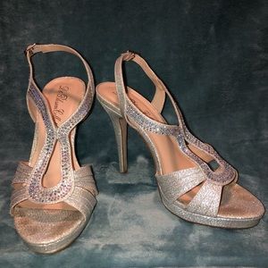 Silver Sparkle Heels